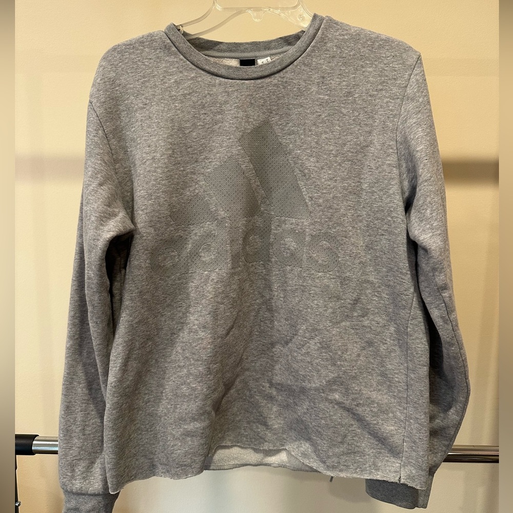 Adidas grey hoodie size S